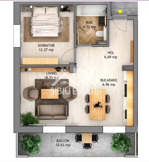 Apartament 2 camere modern, cu balcon spatios si loc de parcare inclus - Poză 7