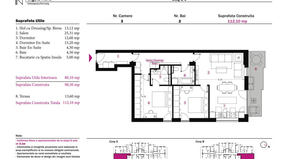 Apartament Tip H, etaj 1 - 6 - Poză 2