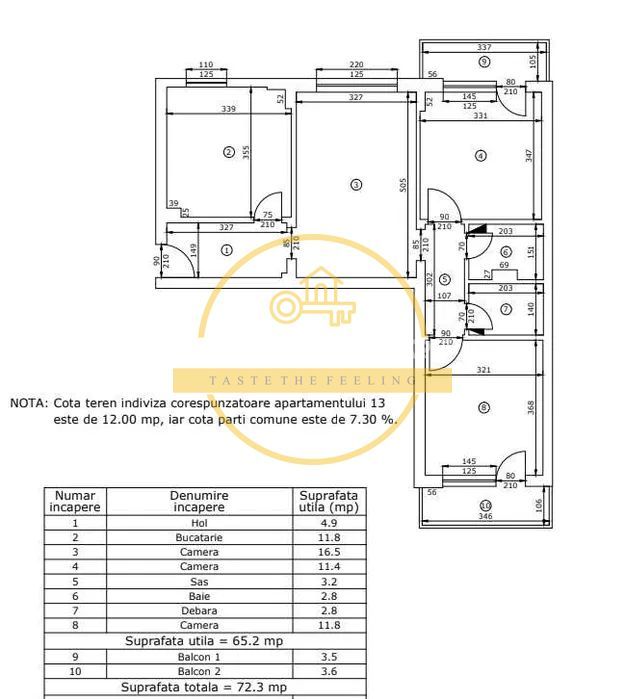 Apartament cu 3 camere / 72 mp / in zona Podu Ros- 1001 Articole - Poză 7