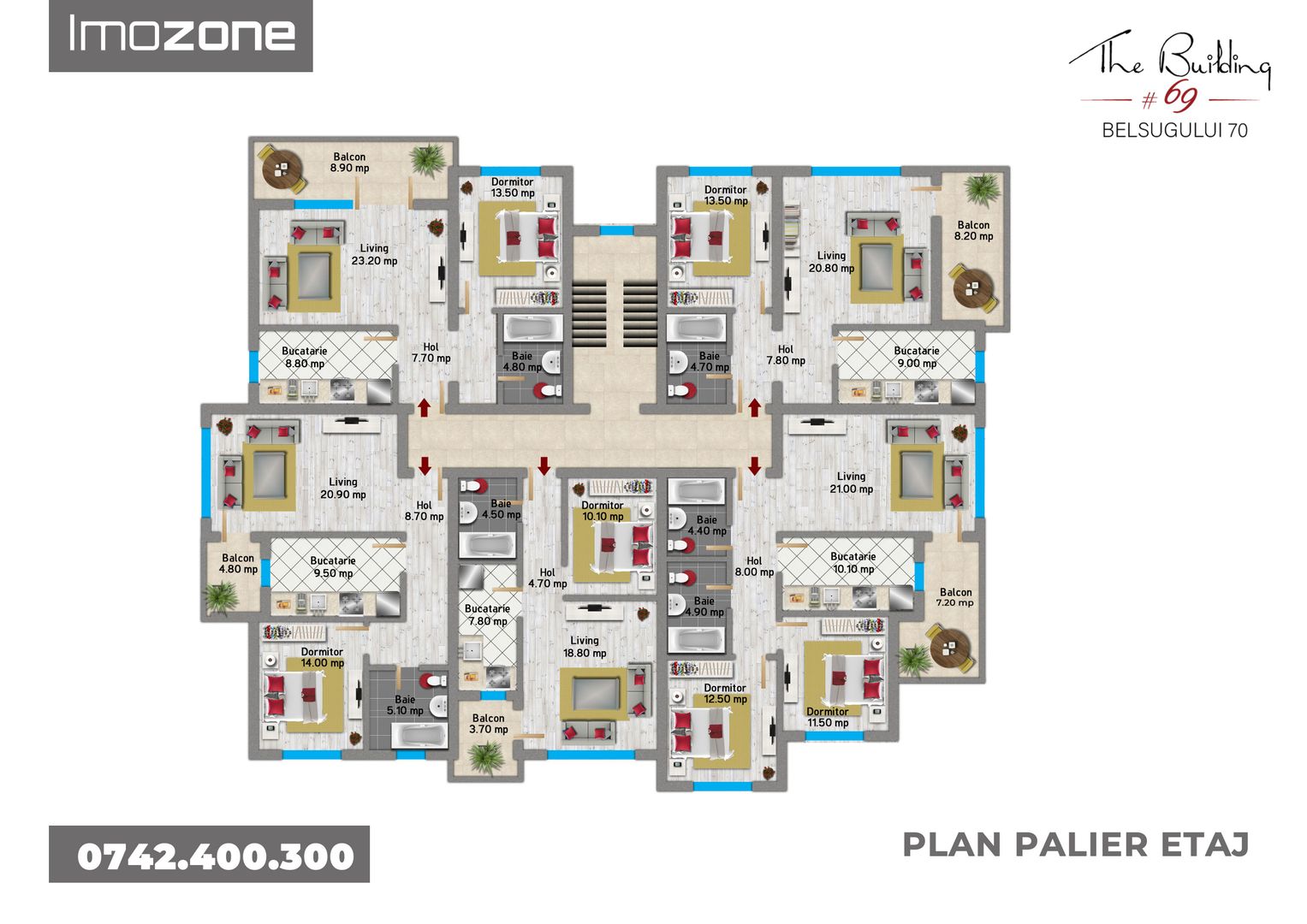 Apartament 3 camere, 80 mp, etaj 1, finalizat, Militari - Pacii, OMV Iuliu Maniu - Schiță 3