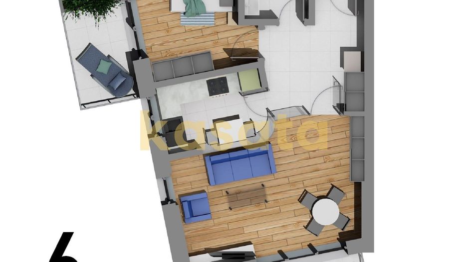 Apartament NOU 2 camere + TERASA 35 mp| Șos. Virtuții | Metrou Aproape - Schiță 16
