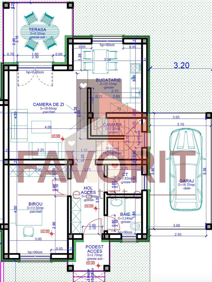 COMISION 0%. Duplex despartit prin garaj finisat la cheie in Dumbravita - Schiță 2
