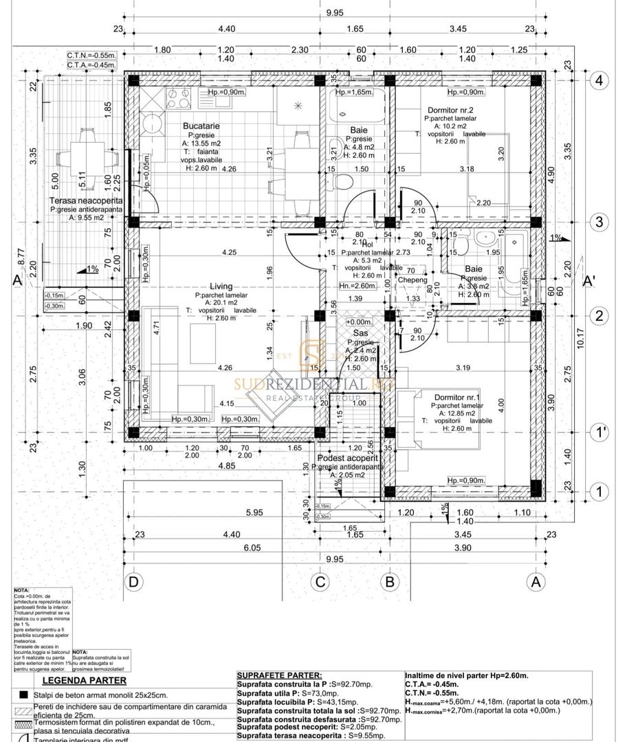 Casa individuala cu 3 camere si teren generos - Comuna Berceni, Ilfov - Schiță 8