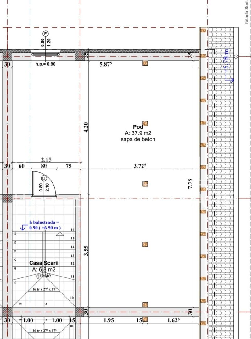 Casa cu 4 camere LA CHEIE in Calea Cisnadiei, zona Casa de Apa - Schiță 13
