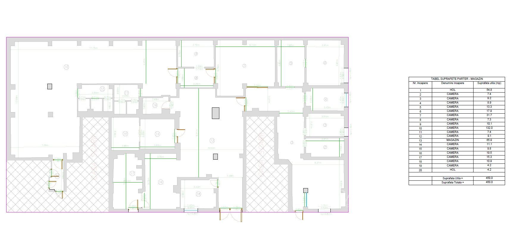 Spatiu de 450 m2 Piata Cipariu, ideal depozit curierat, arhivare, etc - Schiță 14