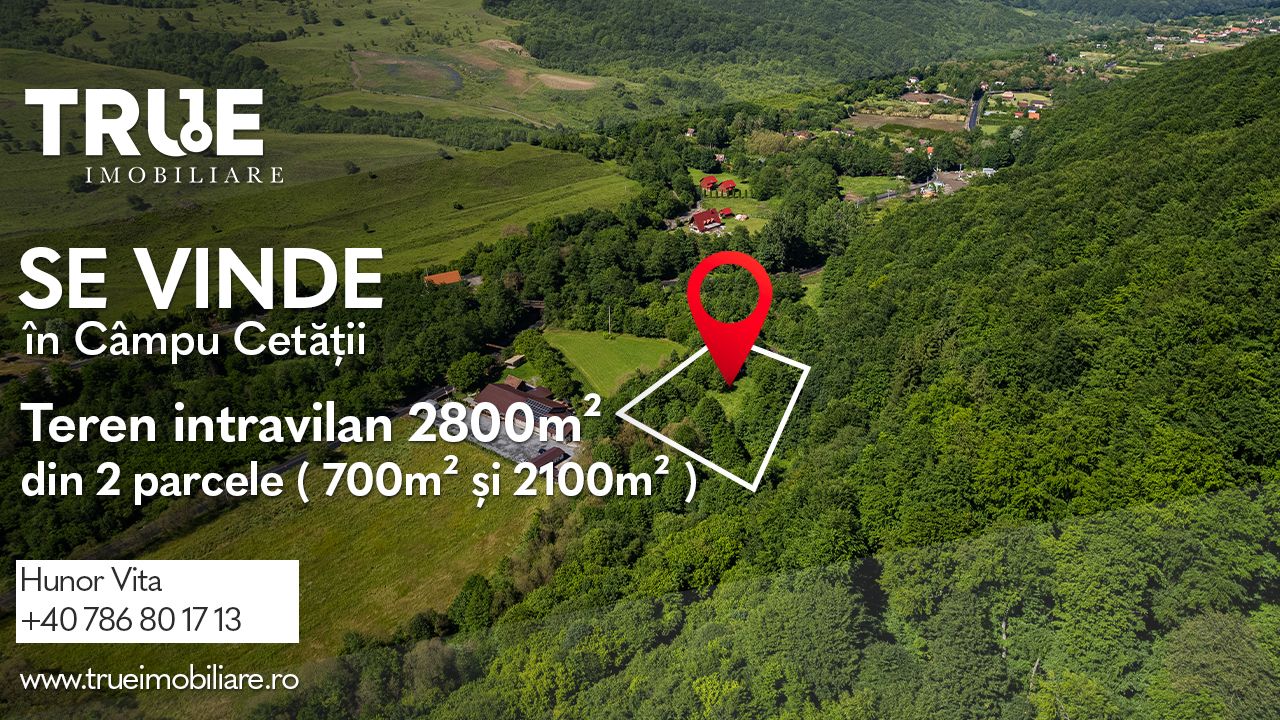 Teren intravilan 2.800 m² în Câmpu Cetății – liniște și natură - Poză 1