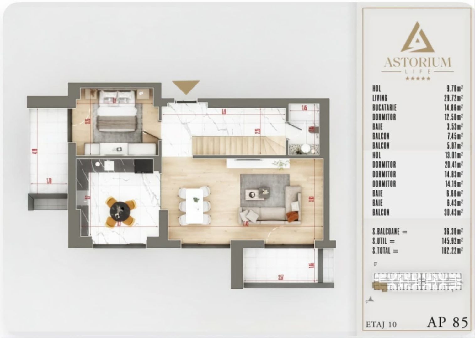 DUPLEX 5CAM. IN PROIECTUL ASTORIUM LIFE / IZOLATIE VATA BAZALTICA! - Poză 3