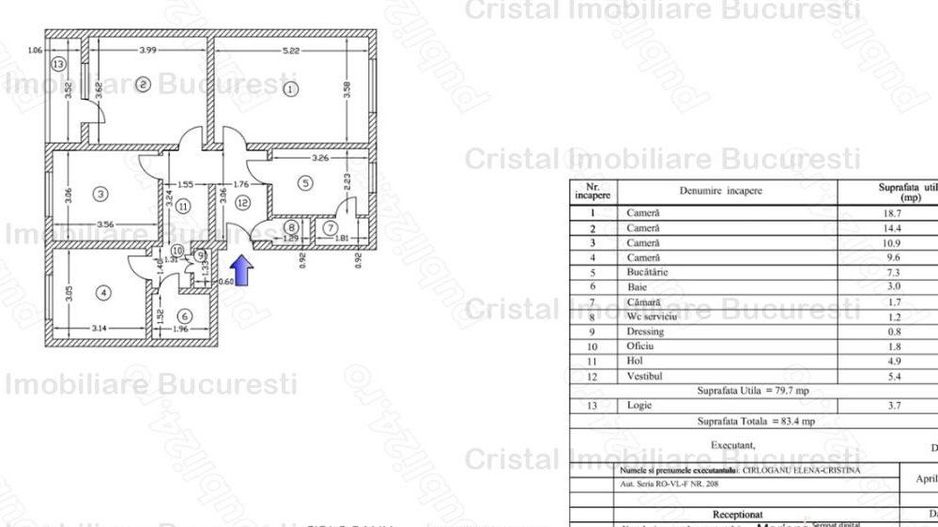 Vanzare Apartament 4 camere, Brancoveanu, Aleea Dolina. - Poză 3