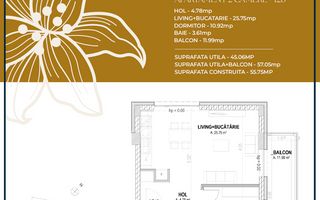 Apartament 2 camere nou - Pta-Unirii AP12B - Poză 2