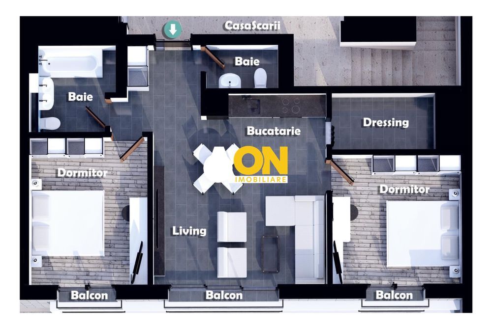 Apartament 3 camere, 66 mp utili, ultracentral - Poză 2