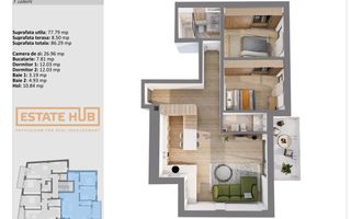 Apartamente premium 3 camere | Standarde NZEB | Zona centrala - Poză 3