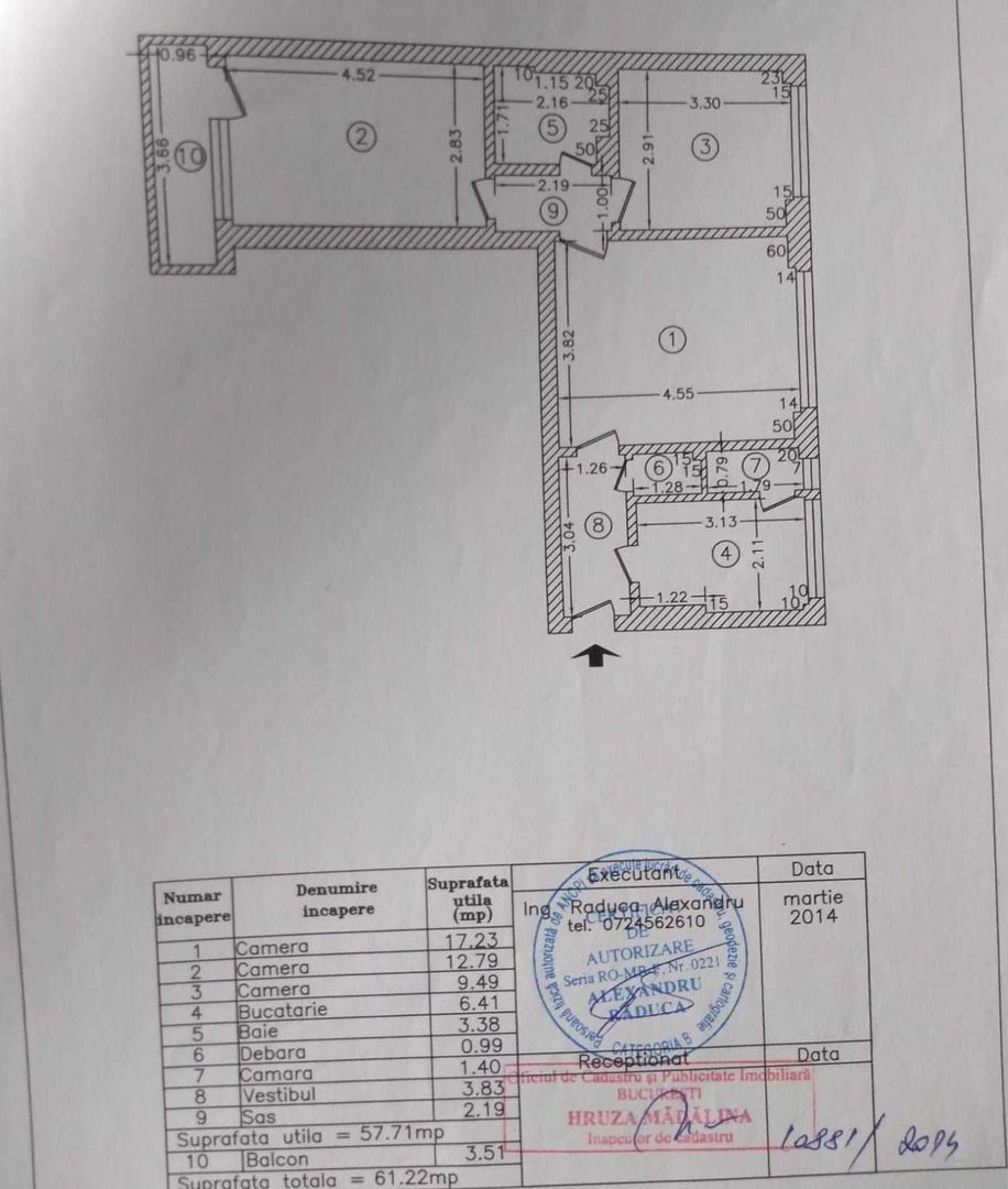 Vand apartament 3 camere central - Poză 1