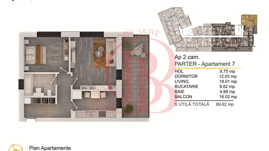 PROMO 2 camere in Theodor Pallady cu Loc de Parcare BONUS - Schiță 2