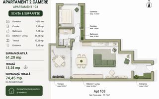 Apartament 2 camere- la cheie- Calea Surii Mici - Poză 4