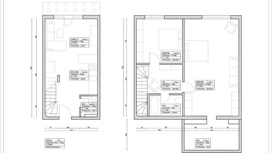 Duplex 3 camere renovat lux | Tei | Emerald Residence - Schiță 11