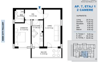 Comision 0% | 2 Camere Etaj 1 | 15 min. Metrou Teclu - Schiță 8