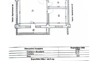 MAMAIA SAT - vizavi LIDL | 2 camere gata de mutare sau investitie - Schiță 15