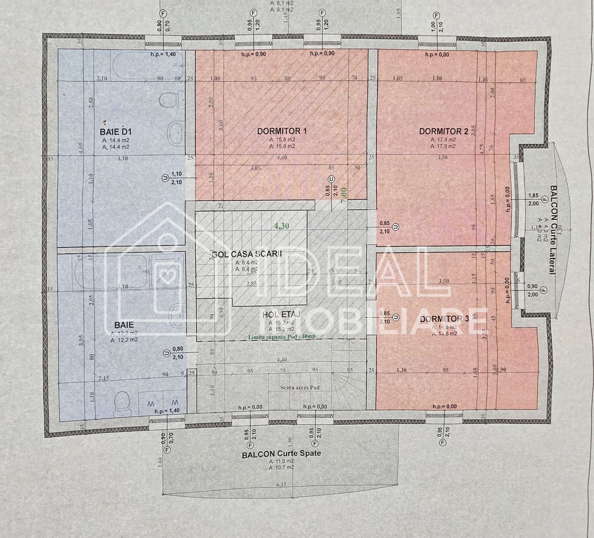 Casa Individuala La Cheie cu 5 camere si 566 mp teren, in Cisnadie - Schiță 31