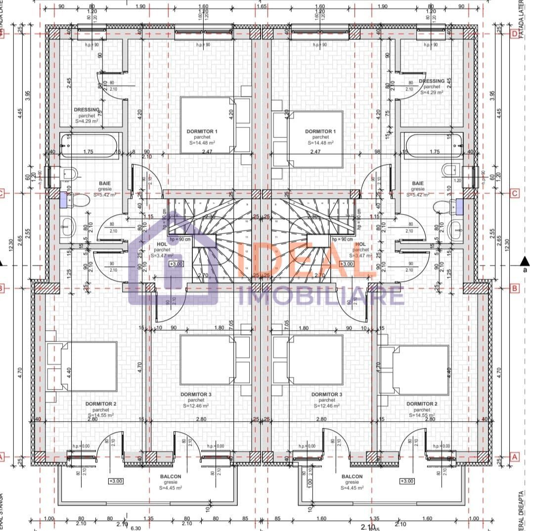 Duplex in Cisnadie cu 4 camere si 250 mp de curte, in Cisnadie - Schiță 10