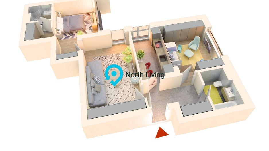 Ansamblu rezidential - Bucurestii Noi | Apartament 3 camere - Poză 16