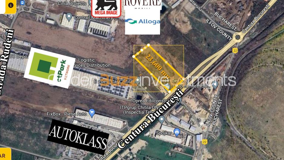 Teren de Vânzare Autorizat – Chitila | 23.600 mp | D: 85 m | - Poză 1