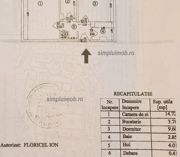 Decomandat 2 camere renovat complet Mega Mall - Schiță 8