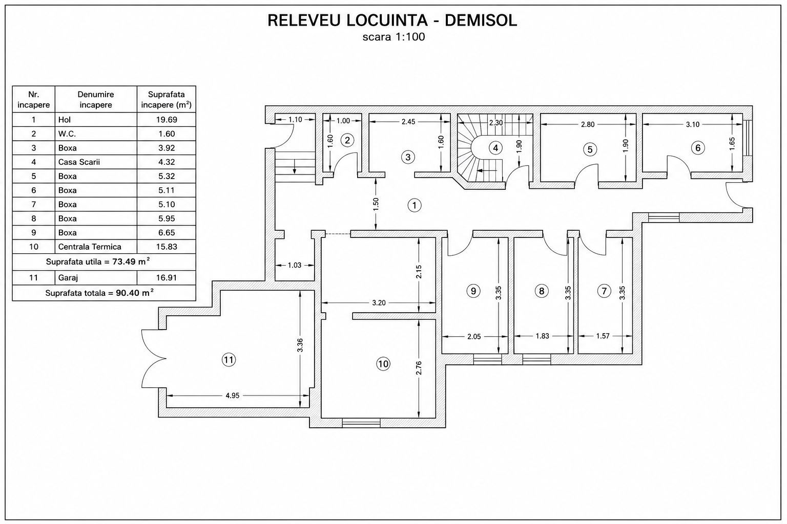 Vilă interbelică S+P+E+M | 8 camere | Zona Aviatorilor – Arcul de Triumf - Schiță 9
