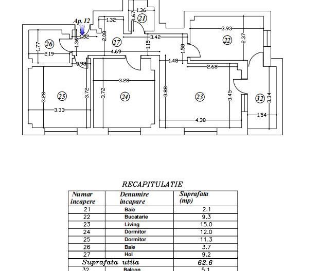 Apartament 3 camere, zona de nord  \ 3 room apartment Bucharest, north - Poză 15