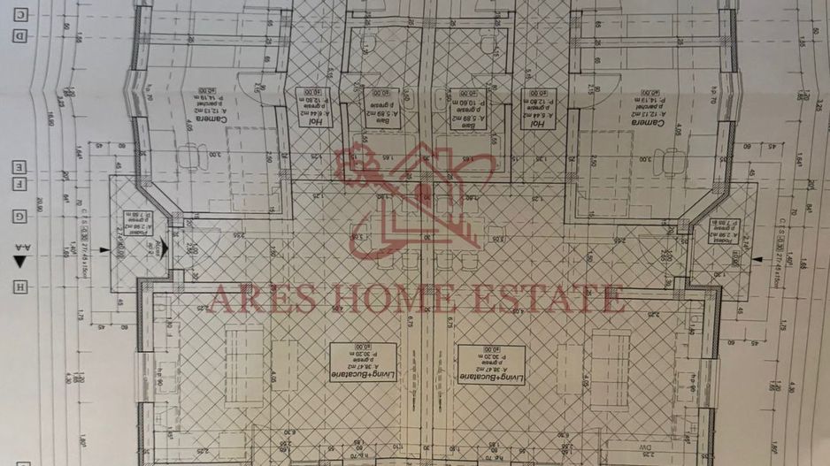 Duplex modern pe parter, 3 camere, 2 băi și terasă de 25 mp – Giarmata - Schiță 3