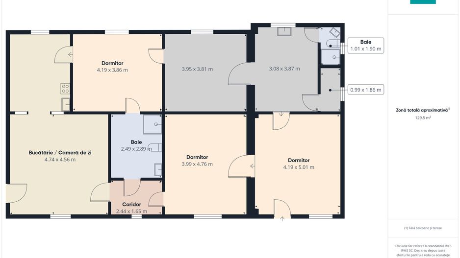 Casă 5 camere, teren 1453mp, comuna Șagu - Poză 8