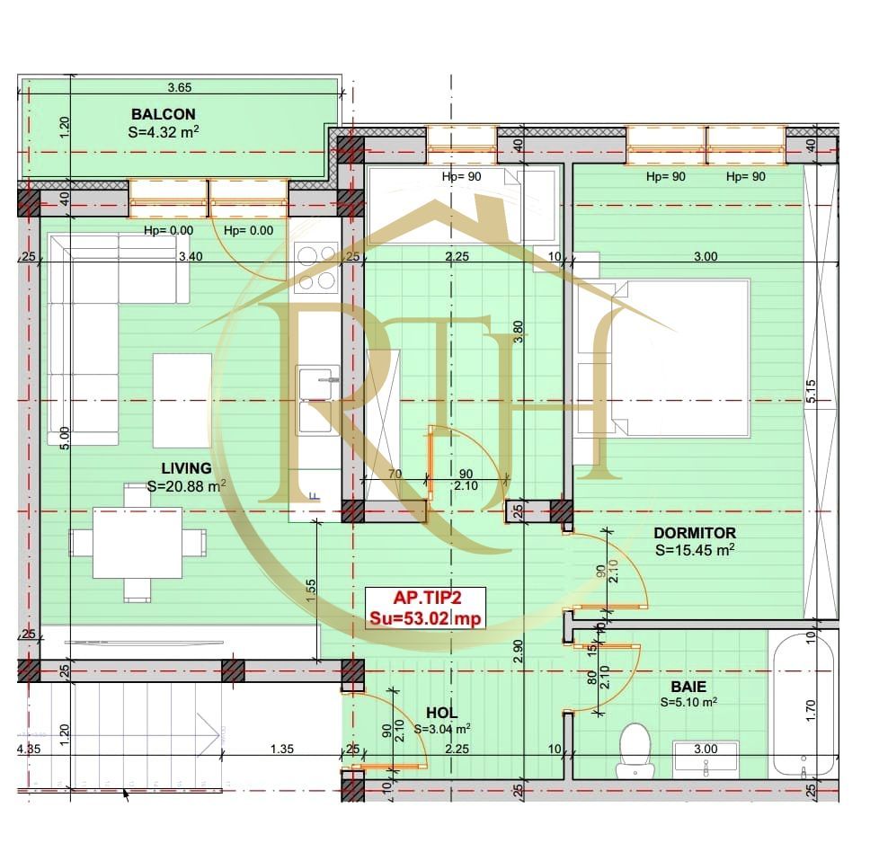 Oferim spre vanzare apartamente cu 2 camere, Direct de la Dezvoltator, Giroc - Poză 19