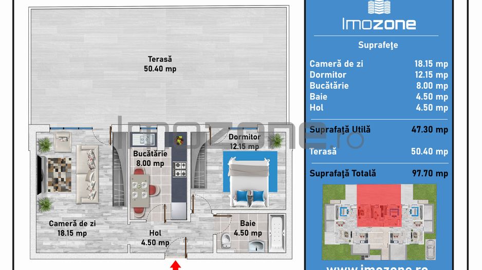 Prelungirea Ghencea, Ramura Jiului, bloc nou 2 camere 47mp + terasa 50 mp, dec - Poză 4