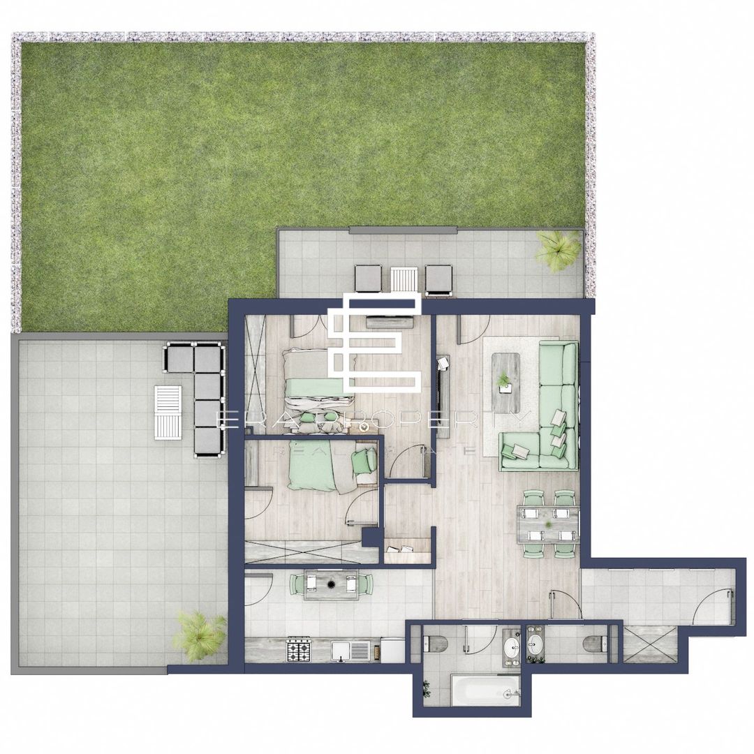 Apartament 3 camere | Design deosebit | Parter cu terasă și grădină |Sibiu - Schiță 12