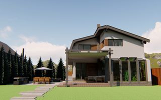 Casa moderna la rosu in Cristian - Poză 2