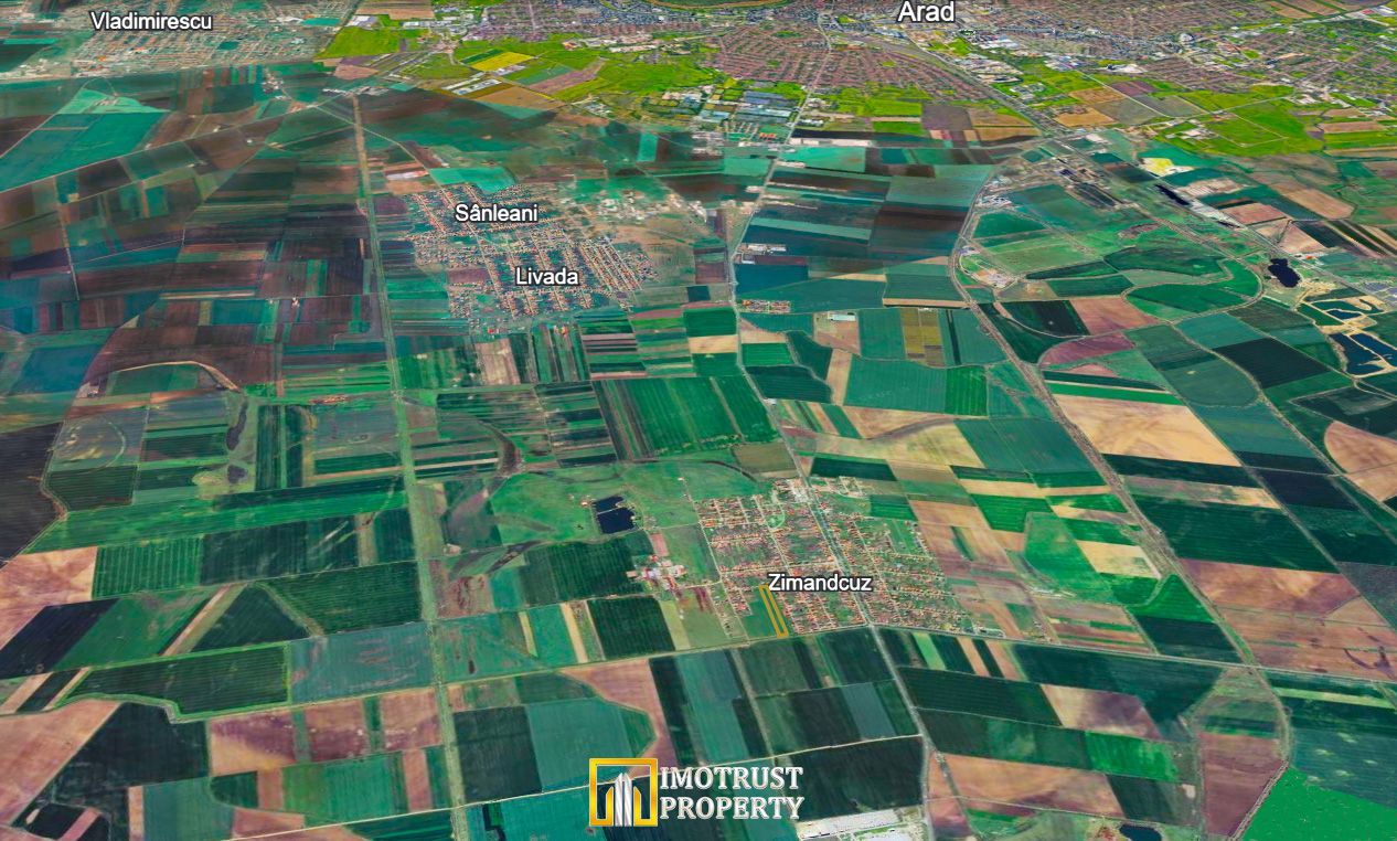 Teren intravilan de vânzare | Zimandcuz,  Arad | 7.317 mp | Comision 0 - Poză 3