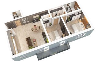 Apartament 3 camere Piata Rahovei, Dedeman, Sibiu - Schiță 6