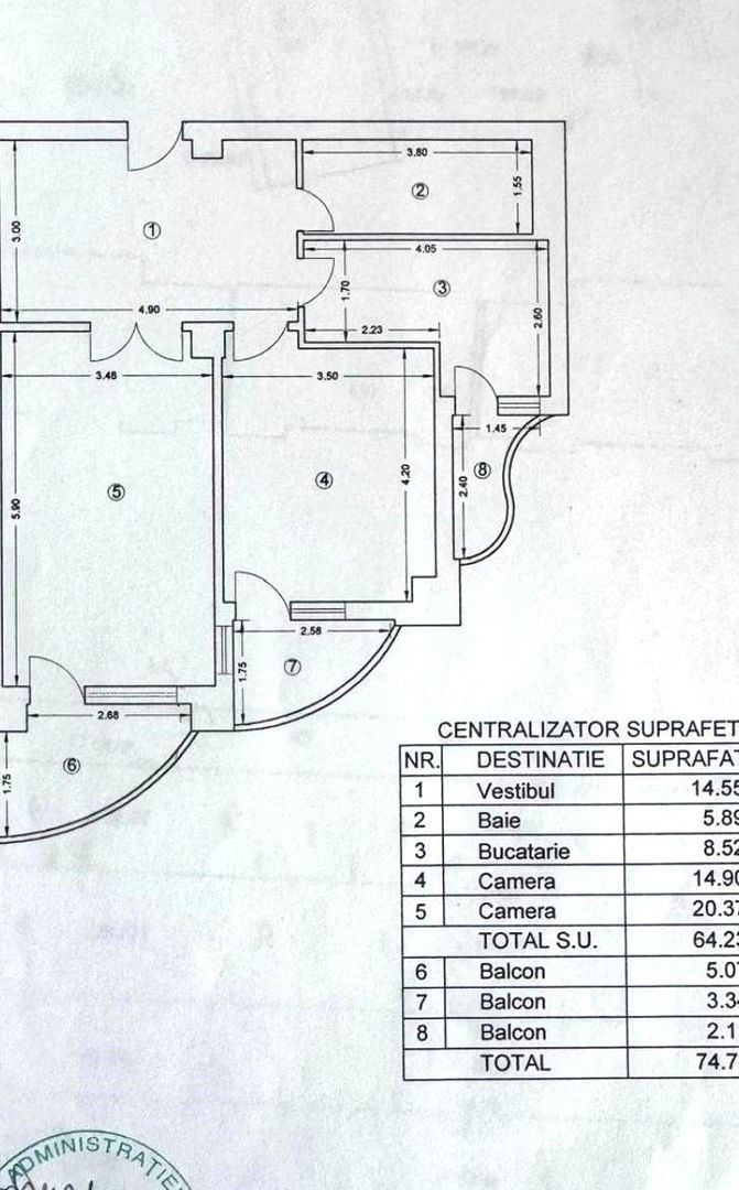 Apartament 2 Camere Unirii, Vedere Panoramică Zepter | Bloc Monolit 1997, 75mp - Poză 2