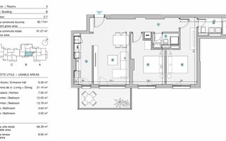 VANZARE APARTAMENT 3 CAMERE | STRAULESTI | 81MP | TERASA | COMPLEX NOU - Poză 20