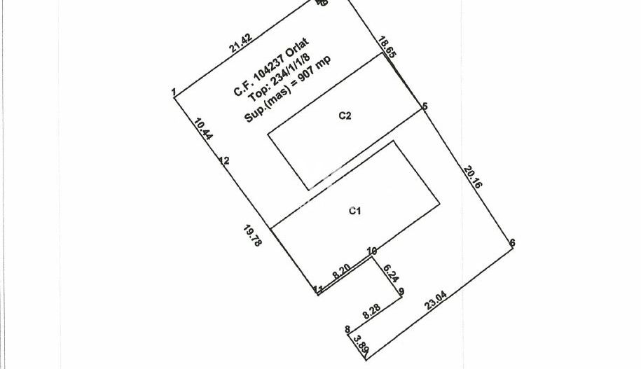 Spatiu industrial compus din doua corpuri in Orlat, central - Sibiu - Schiță 1