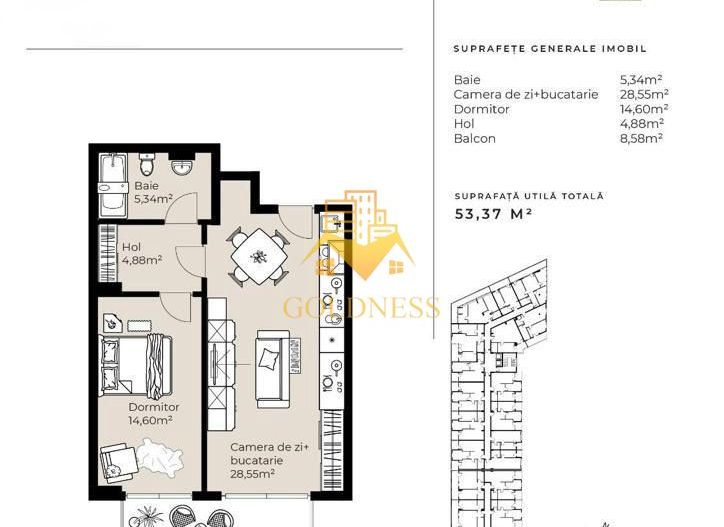 Oportunitate de investitie Soporului 19!Apartament 2 camere Gheorgheni - Poză 2