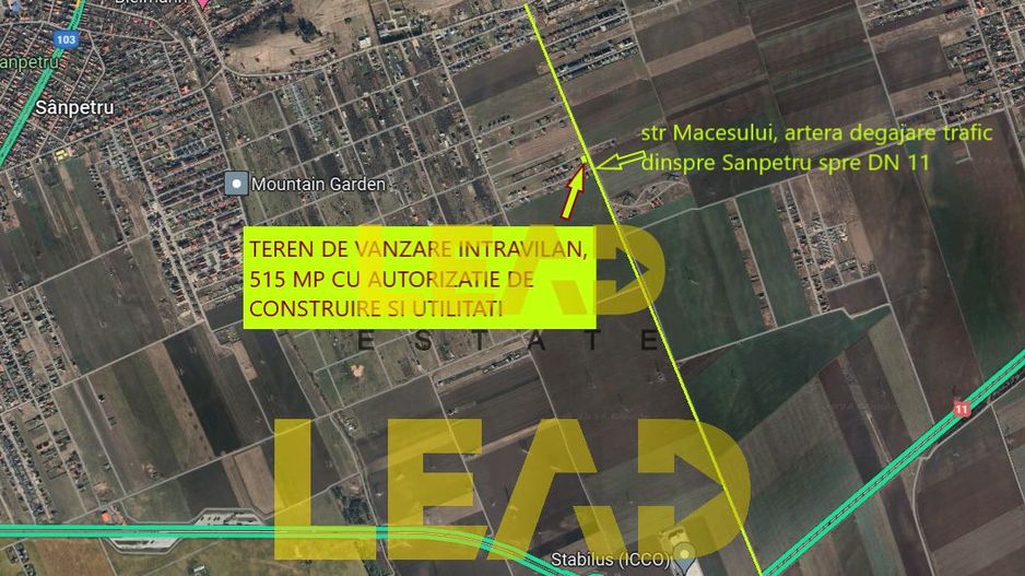 Teren Sanpetru 515mp cu Autorizatie de Construire - Poză 1