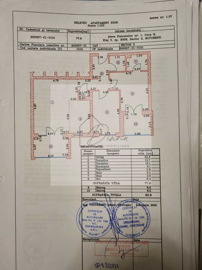 Apartament 3 camere Fizicienilor Central District 4 Elements - Metrou - Poză 3