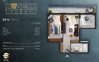 Apartament 2 camere finisat | Elite City | Comision 0% - Poză 8