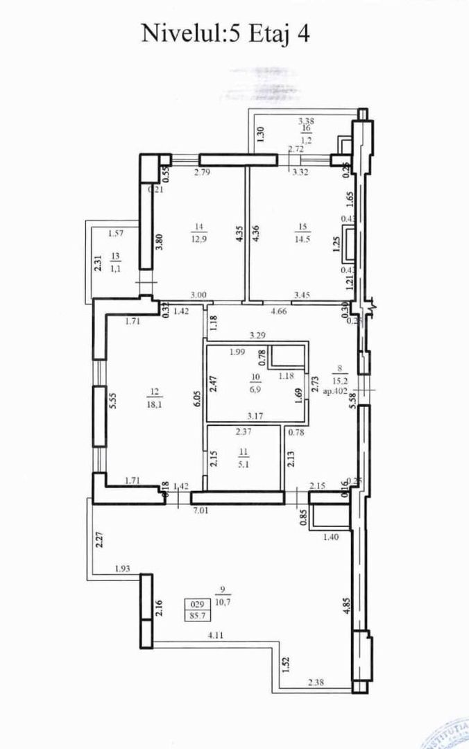 Vânzare, Penthouse 109 mp, 3 camere, strada Europei, Botanica - Poză 5