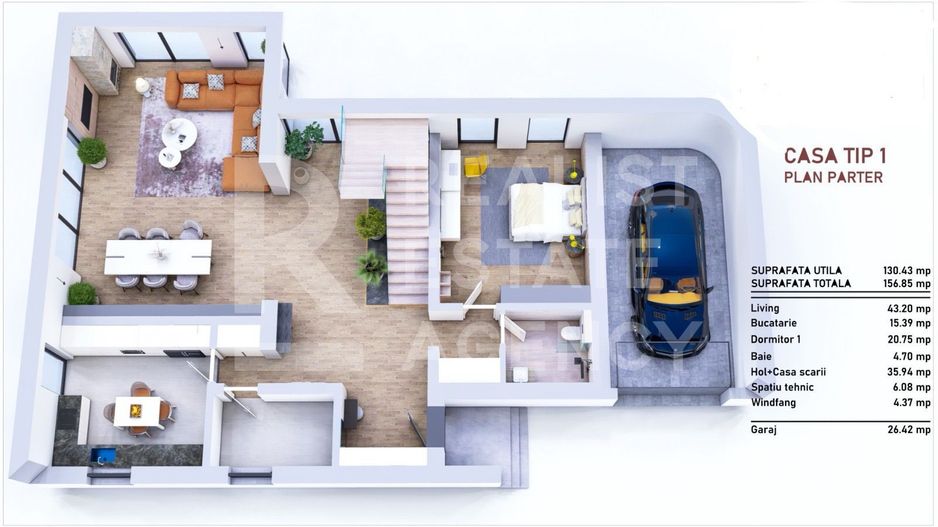 Vânzare, casă modernă, 4 camere tip 1, Cristian - Poză 3