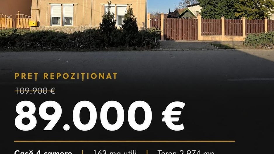 Casă 4 camere cu Teren 2.974 mp | Rezidență sau afacere | Carei - Poză 1