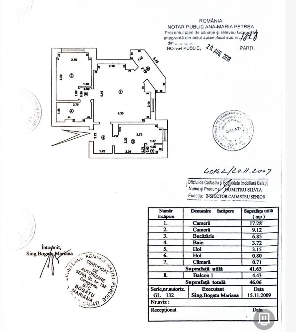 De vanzare apartament cu 2 camere Mazepa 2, 62.000 euro - Poză 5