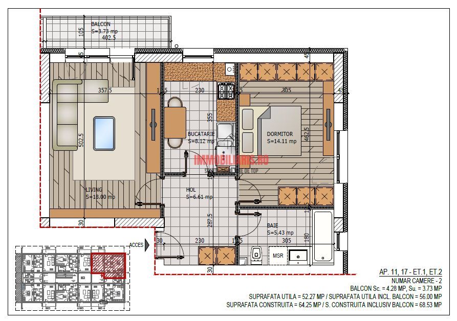 Theodor Pallady - 2 camere - Prima închiriere - Parcare inclusa - Schiță 14