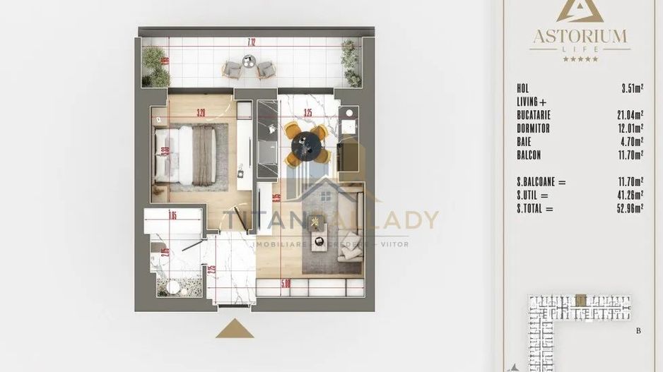 2 Camere Tip Studio,Premium & Modern,Astorium Pallady ,Mutare Imediata - Poză 5