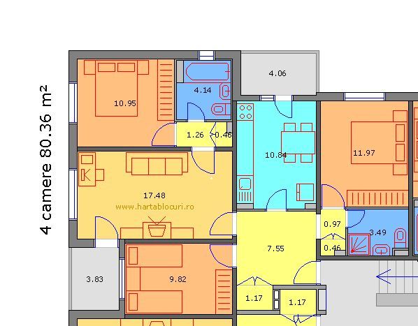 Apartament 4 camere de vanzare Crângași - Poză 27